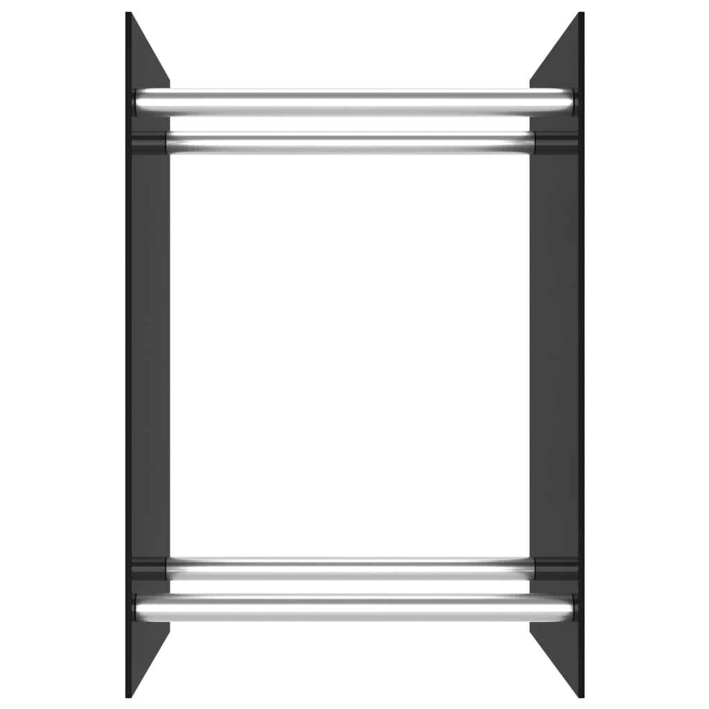 Vidaxl camino 40x35x60 cm vetro nero