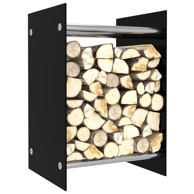 Vidaxl camino 40x35x60 cm vetro nero