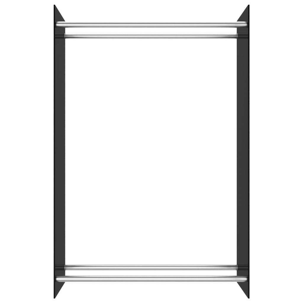 Chimenea de Vidaxl 80x35x120 cm de vidrio negro