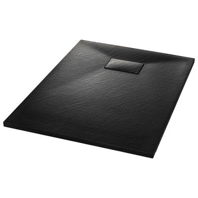 Vidaxl Doccia vassoio 100x70 cm SMC nero