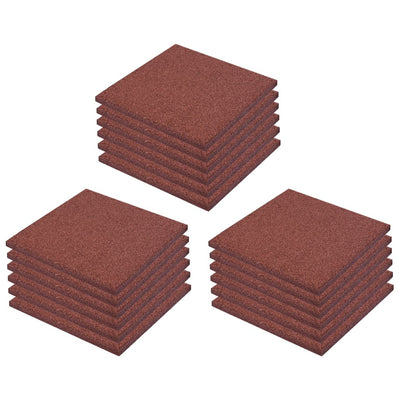 Vidaxl Valt piastrelle 18 St 50x50x3 cm Rosso