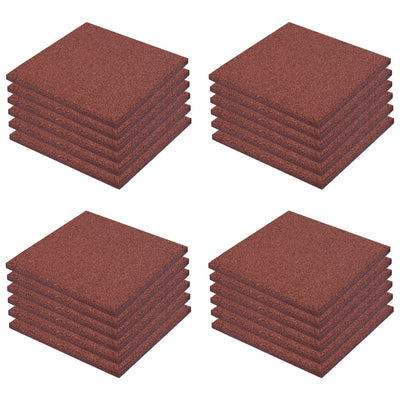 Vidaxl Valt piastrelle 24 ST 50x50x3 cm Rosso