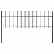 Vidaxl Garden Fence con lance Top 1,8 m in acciaio nero