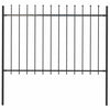 Vidaxl Garden Fence With Spears Top 1.8 m de acero negro