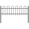 Vidaxl Garden Fence con negro redondo de 1,7 m de acero negro