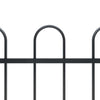 Vidaxl Garden Fence con top rotondo 1,7 m in acciaio nero