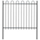 Recinzione da giardino VidaXL con parte superiore ad anello in acciaio 181x150 cm nera