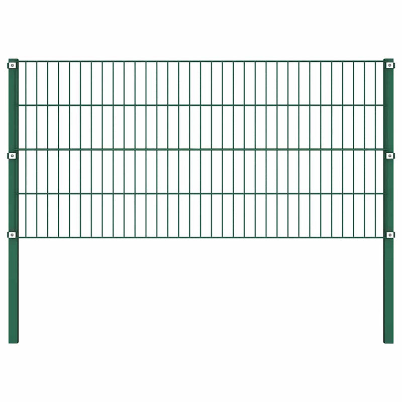 Vidaxl schuttingpaneel met palen ijzer 176,5x80 cm groen