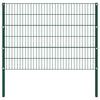 Panel de cerca de Vidaxl con postes 1.7x1.2 m de hierro verde
