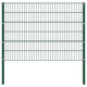 Panel de cerca de Vidaxl con postes 1.7x1.2 m de hierro verde
