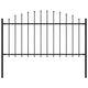Vidaxl Garden Fence con Spears Top (1.25-1.5) x1,7 m in acciaio nero