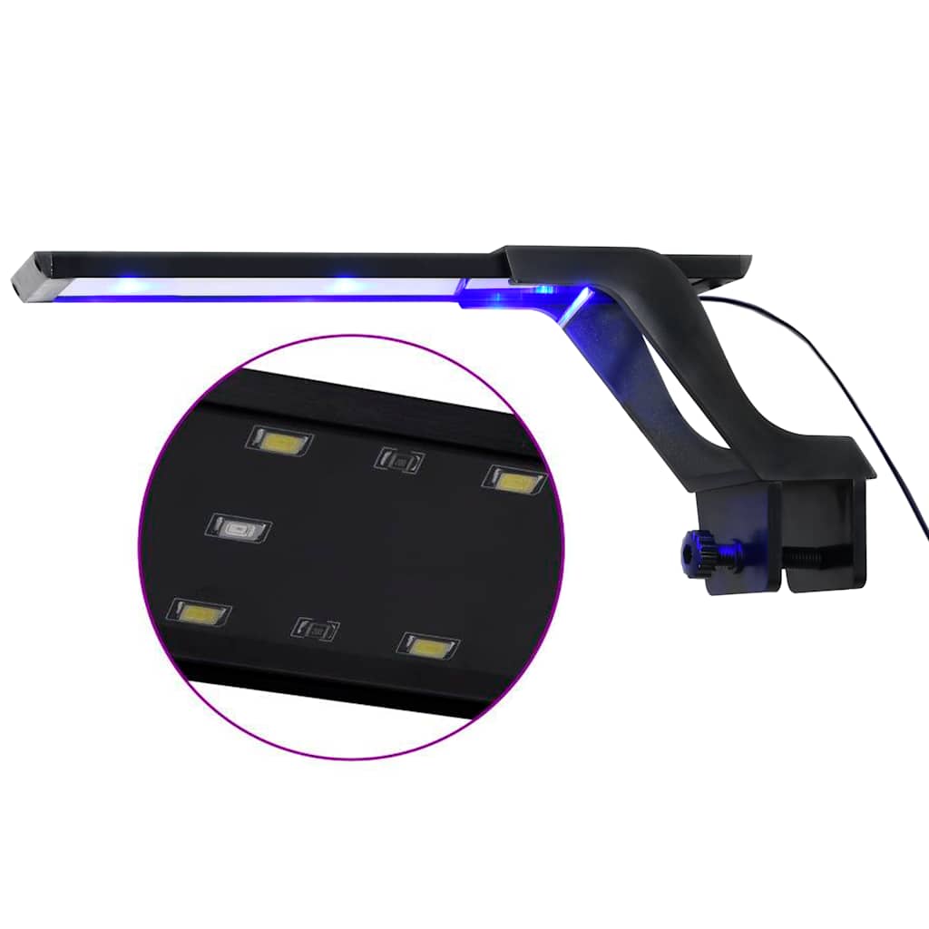 Vidaxl Aquarium Lamp con LED a base di morsetto 25-45 cm blu e bianco
