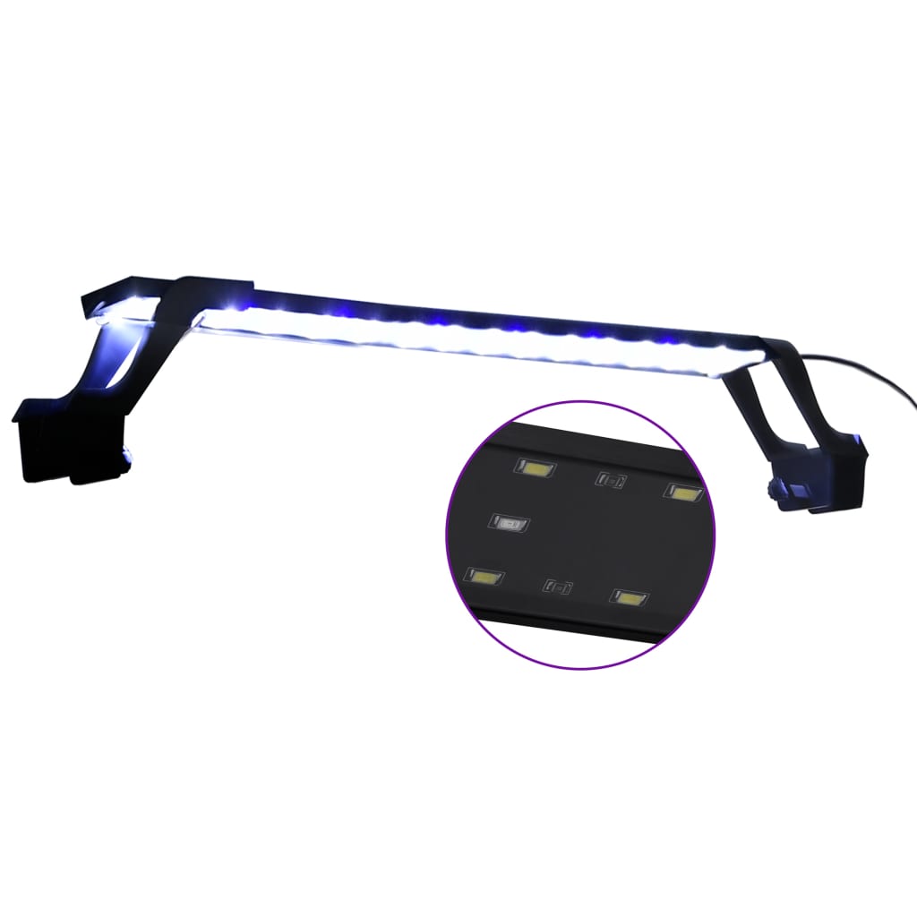 Lámpara de acuario de Vidaxl con abrazaderas LED 55-70 cm azul y blanco