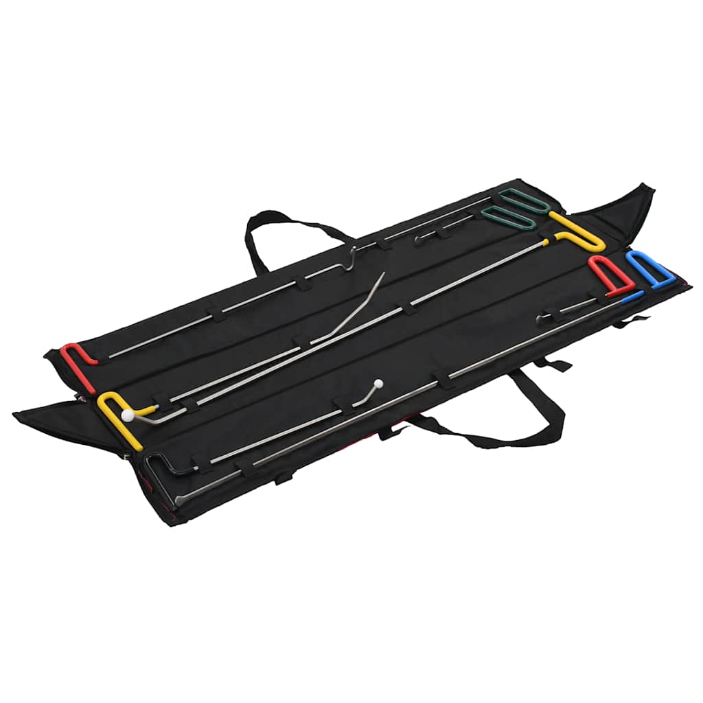 Vidaxl Set abollado de 8 piezas sin rociar acero inoxidable