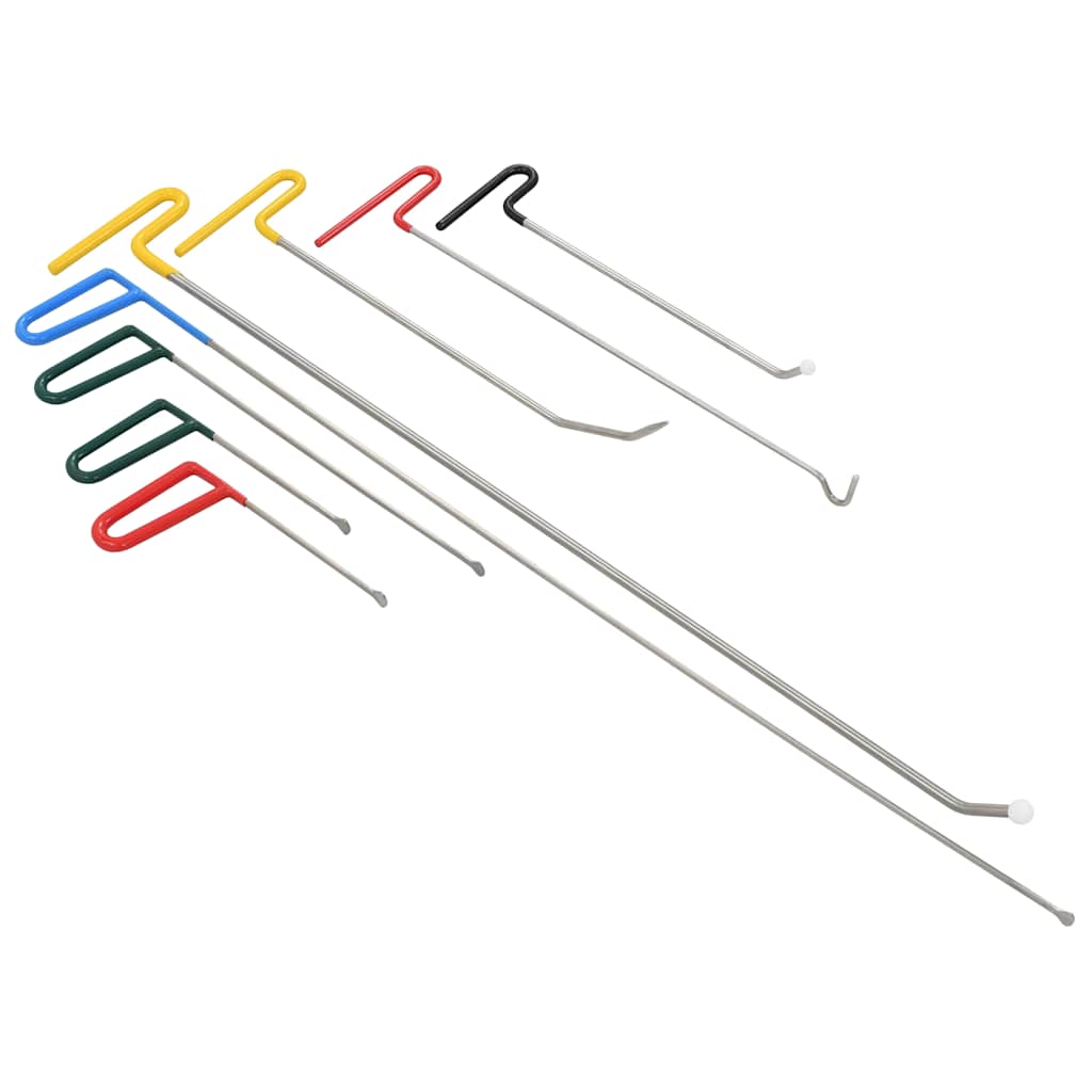 Vidaxl Set abollado de 8 piezas sin rociar acero inoxidable