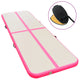 Vidaxl ginnastics tappetino con pompa gonfiabile 300x100x10 cm Pink