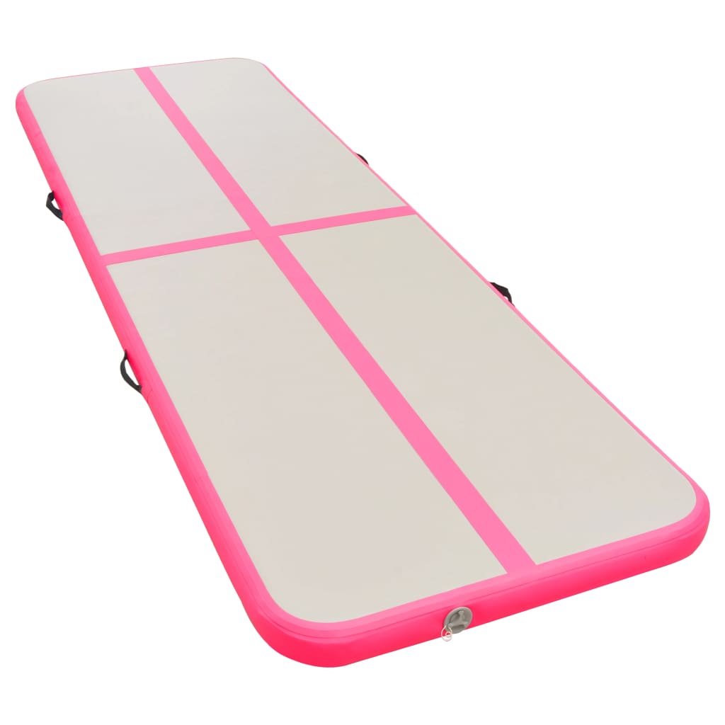 Vidaxl Gymnastics Mat con bomba inflable 300x100x10 cm PVC Pink
