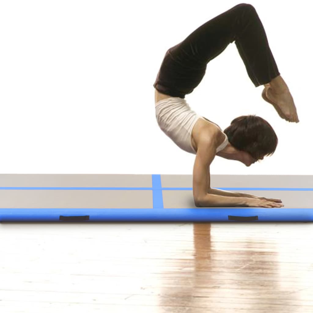Vidaxl Gymnastics Mat con bomba inflable 300x100x10 cm PVC Azul