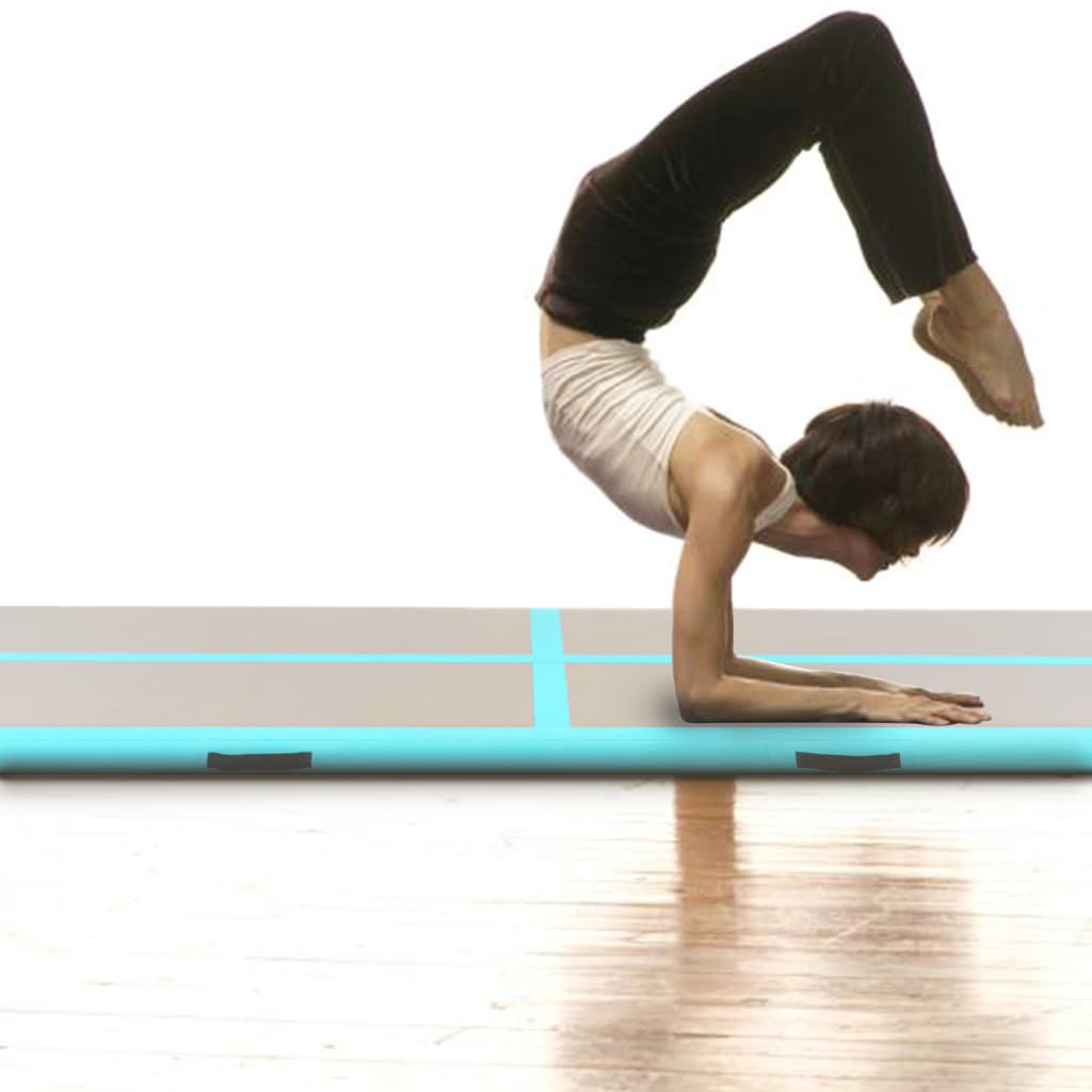 Vidaxl Gymnastics Mat con pompa gonfiabile 300x100x10 cm PVC verde
