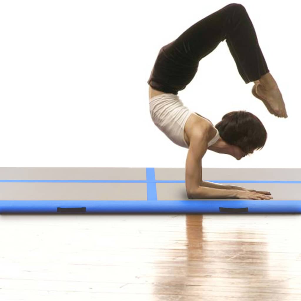 Vidaxl Gymnastics Mat con bomba inflable 400x100x10 cm PVC Azul