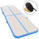 Vidaxl ginnastics tappetino con pompa gonfiabile 600x100x10 cm blu blu