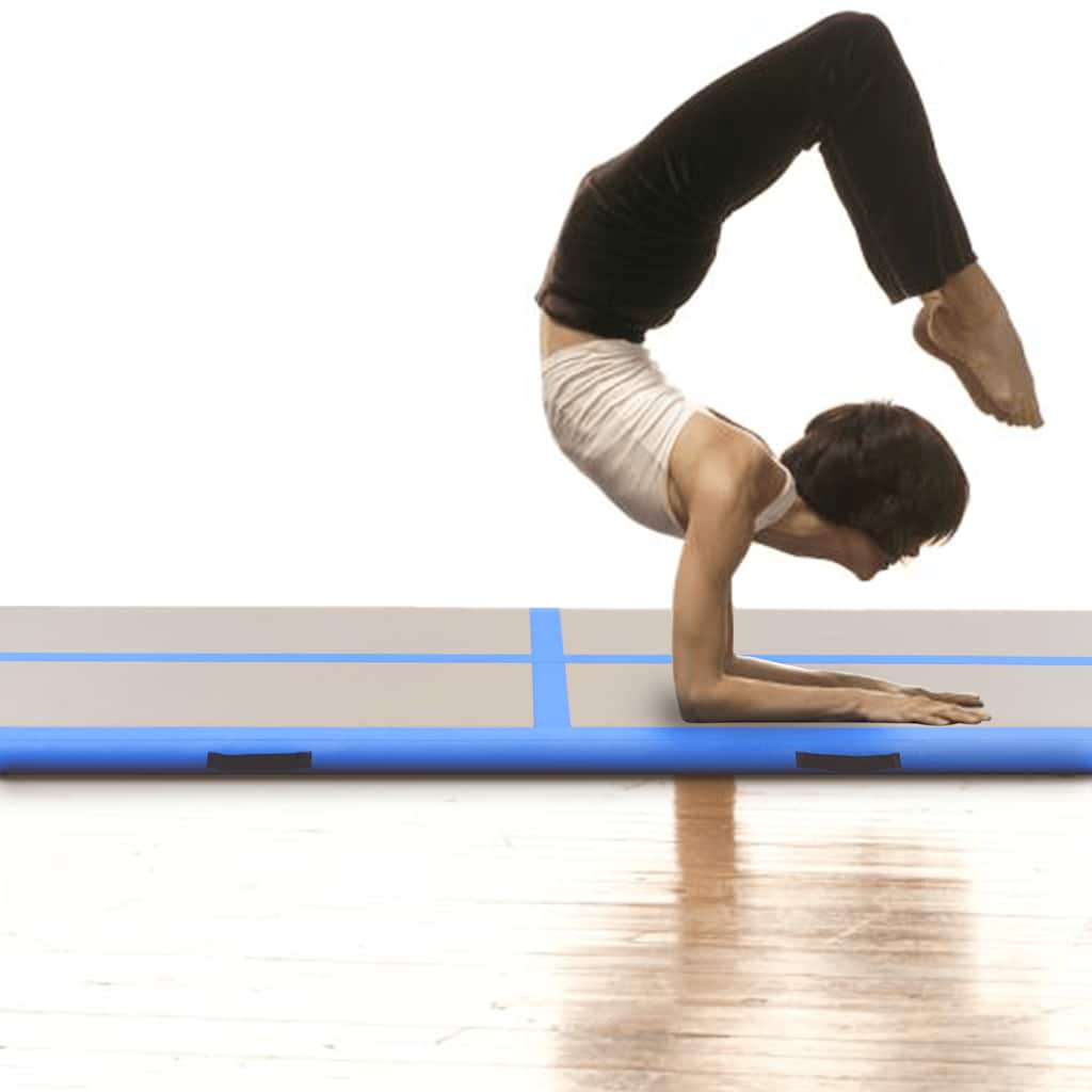 Vidaxl Gymnastics Mat con bomba inflable 800x100x10 cm PVC Azul