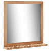 Vidaxl Mirror de baño 60x12x62 Madera de nogal sólida