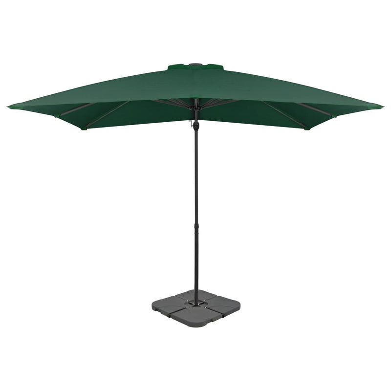 Vidaxl Parasol con base portatile verde