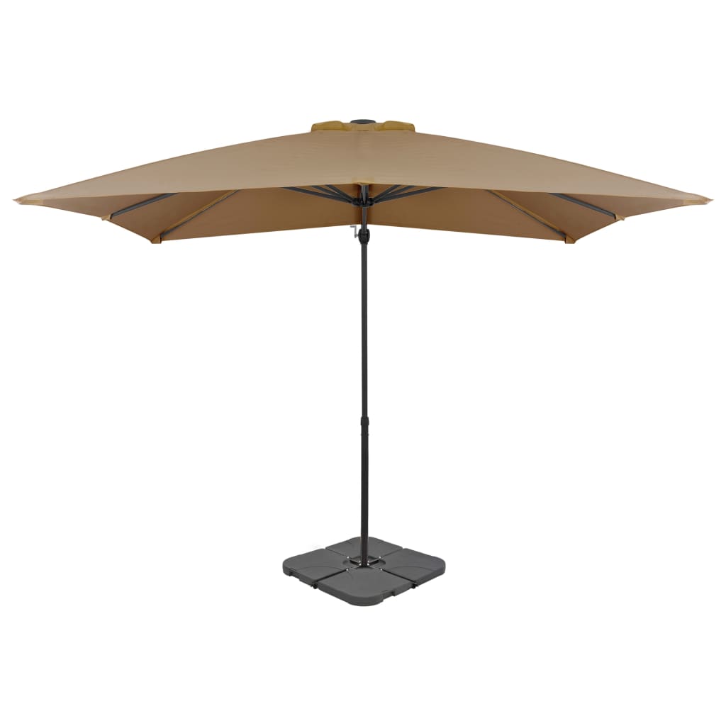 Parasol Vidaxl con topo de base portátil