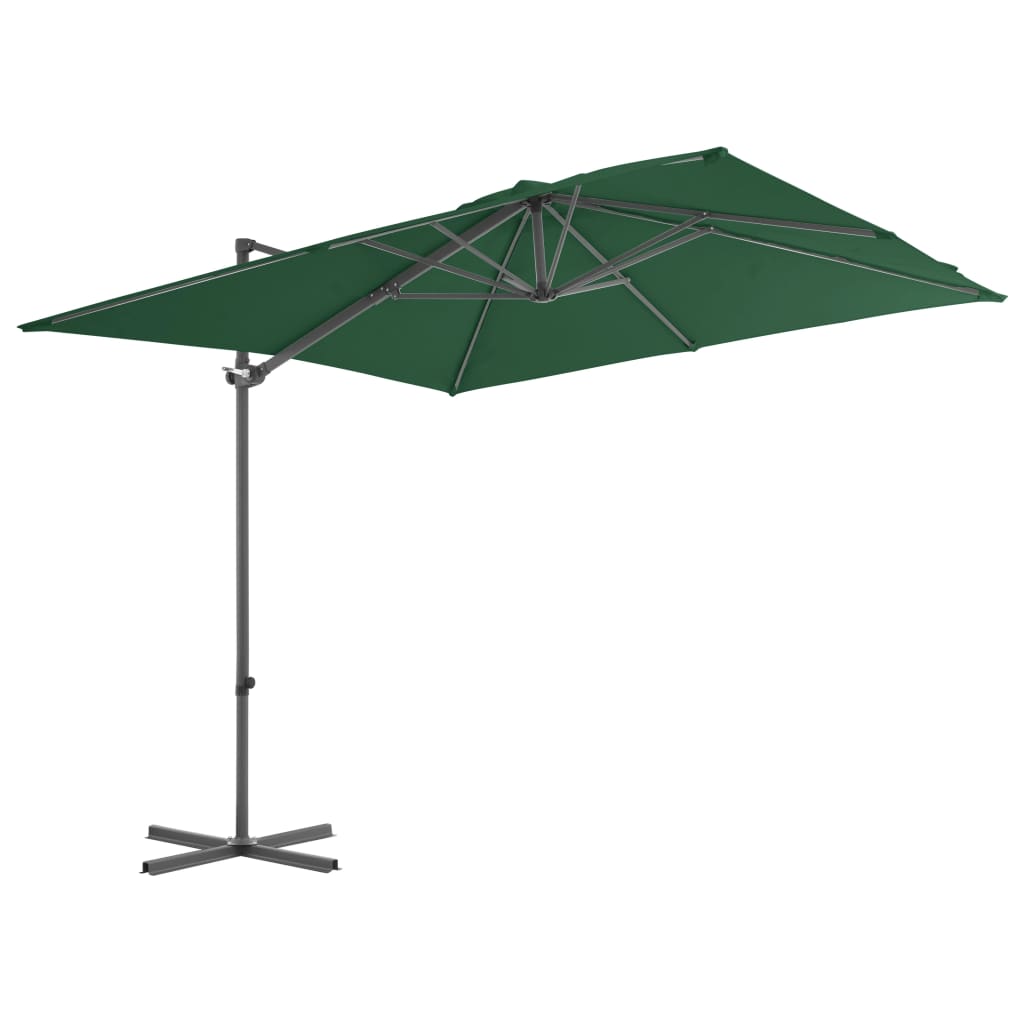 Vidaxl Parasol con base portatile verde