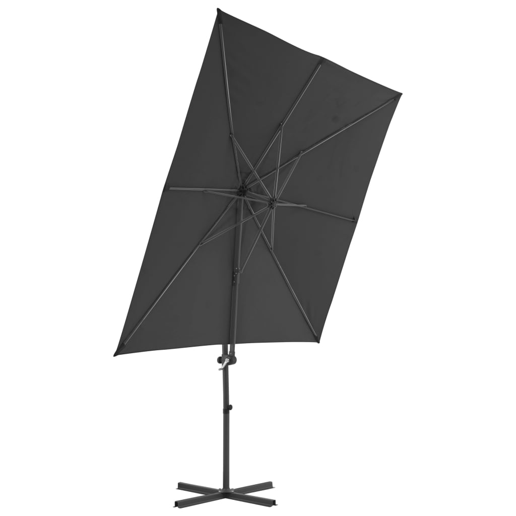 Parasol Vidaxl con base portátil de antracita