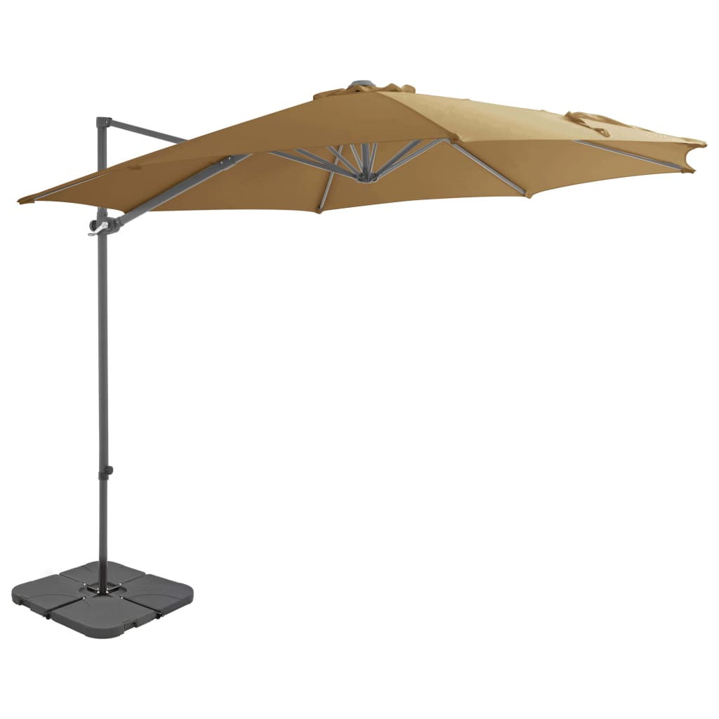 Parasol Vidaxl con topo de base portátil