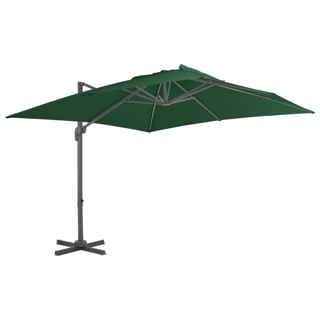 Vidaxl parasol met draagbare voet groen