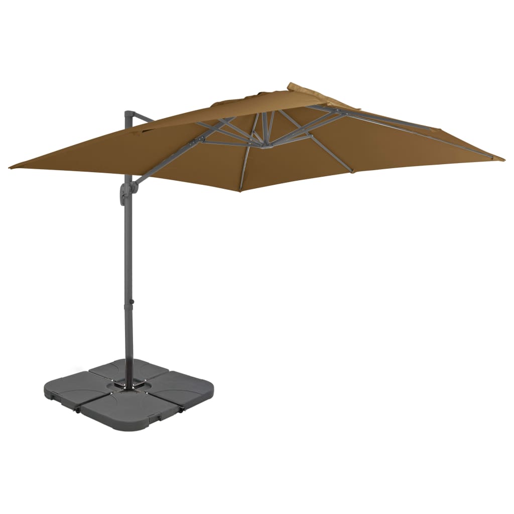 Parasol Vidaxl con topo de base portátil