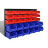 Rack di archiviazione da 30 pezzi Vidaxl per il blu muro e rosso