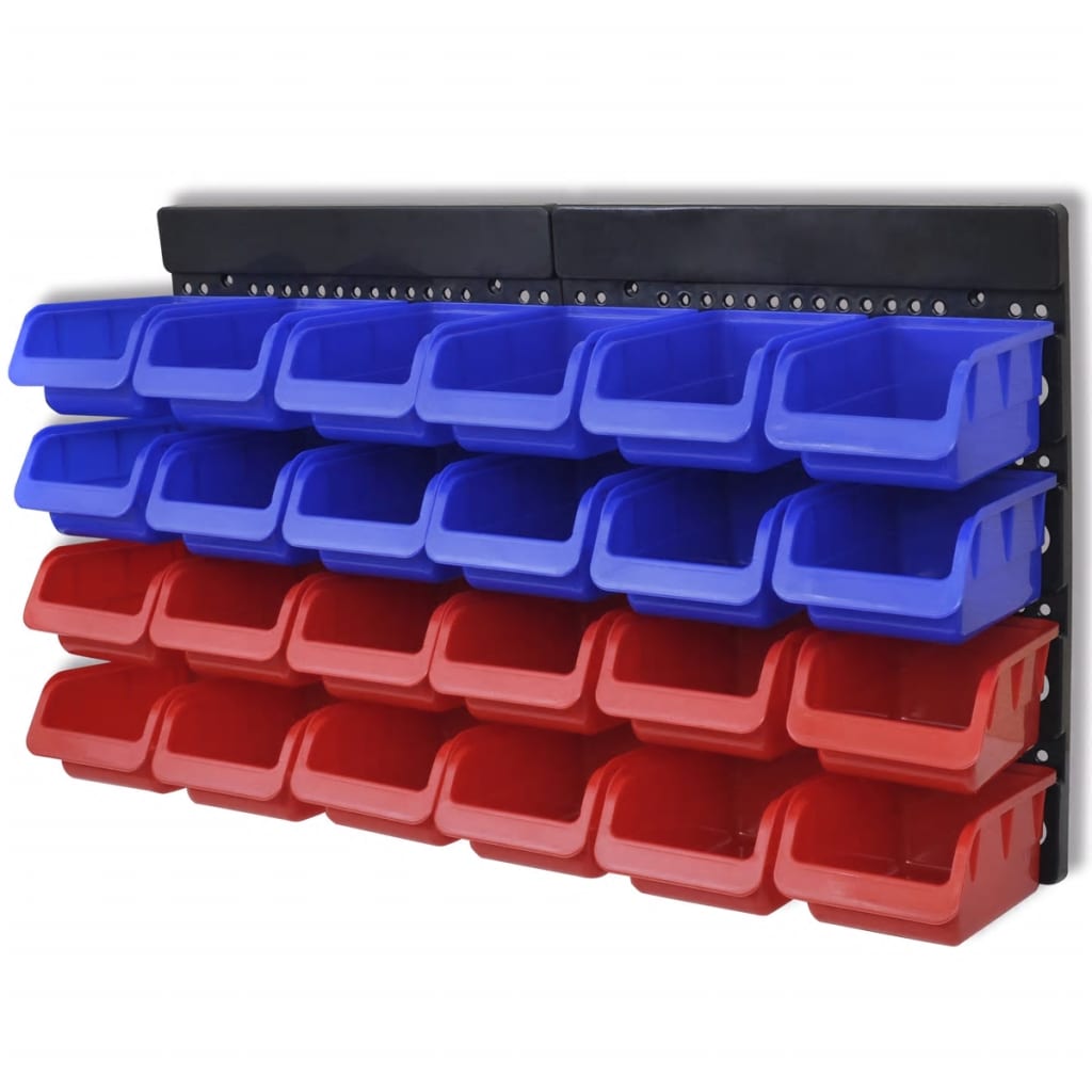 Vidaxl Tools Wall -Blue and Red 2 PC montato