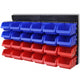 Vidaxl Herramientas Media Mural Azul y Rojo 2 PCS