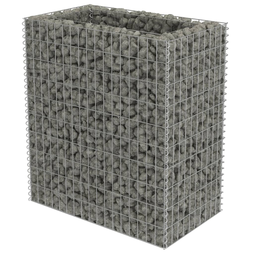 VidaXL Gabion plantenbak verhoogd 90x50x100 cm gegalvaniseerd staal