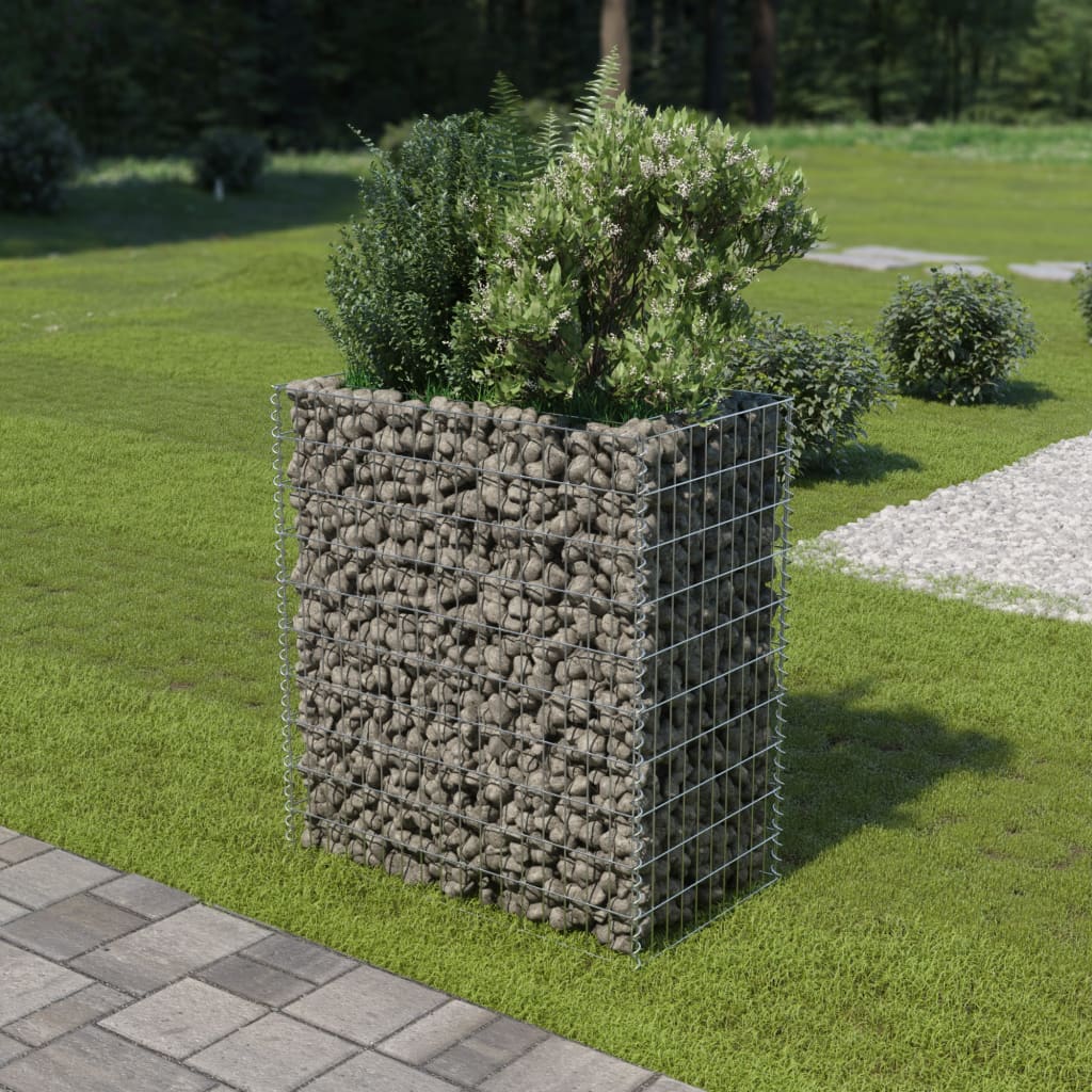 Vidaxl Gabion Planter aumentó 90x50x100 cm de acero galvanizado