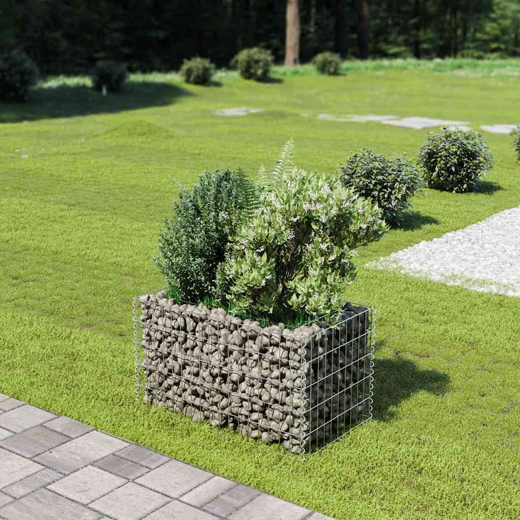 Vidaxl Gabion Planning Box elevada 90x50x50 cm de acero galvanizado
