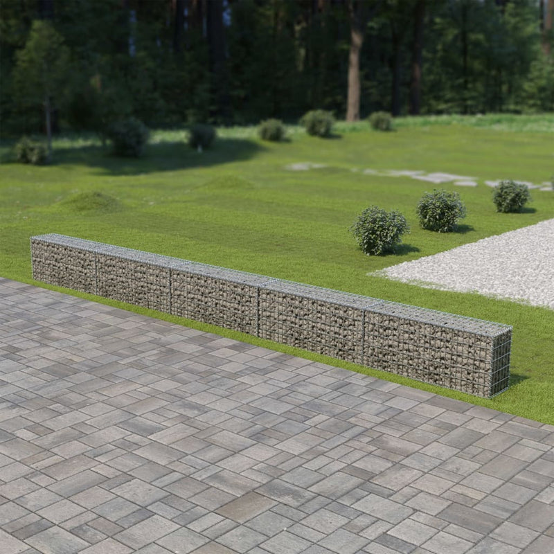 Muro de Vidaxl Schanskorf con tapas 600x30x50 cm de acero galvanizado