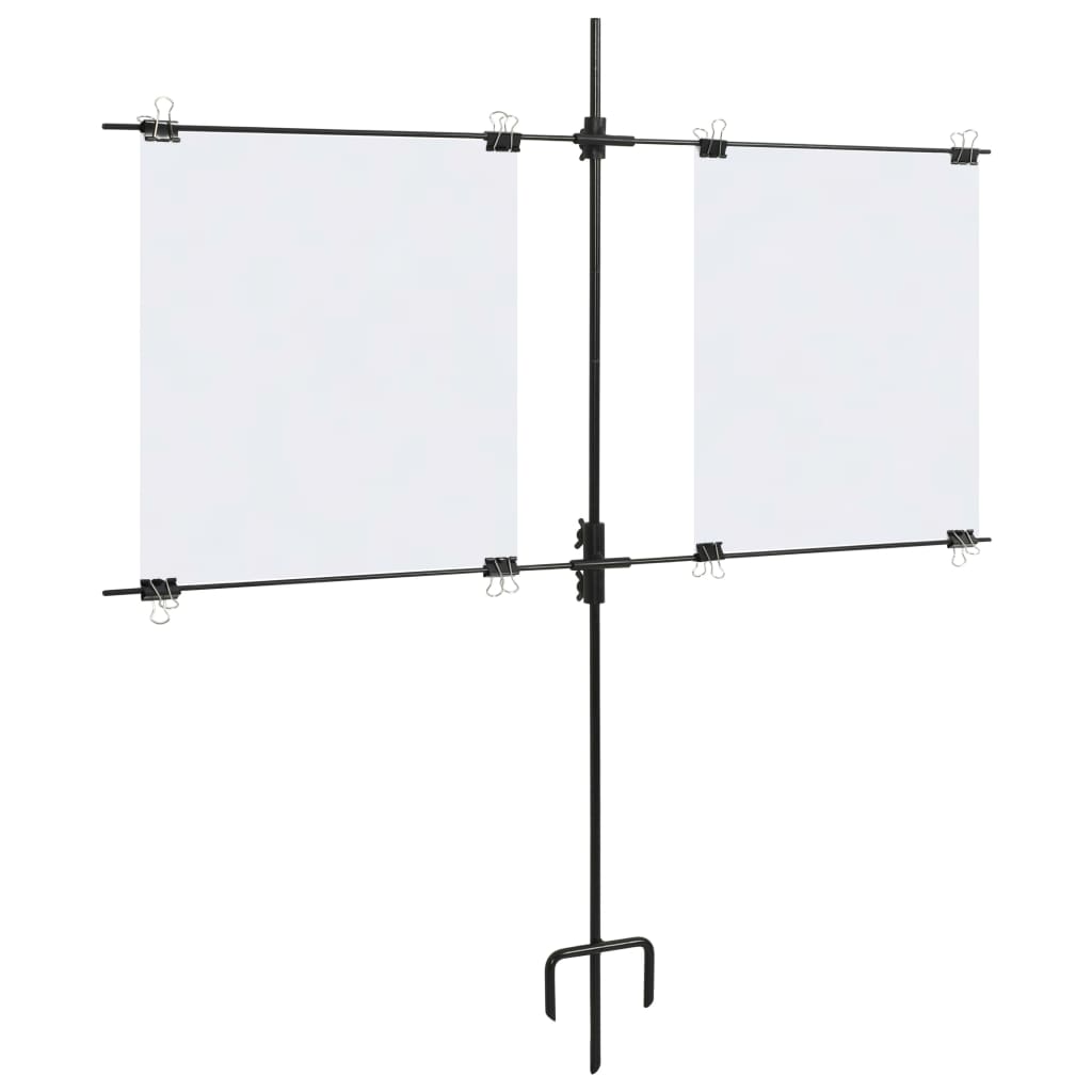 Stand per carta target Vidaxl con carte da tiro 78x76 cm in acciaio