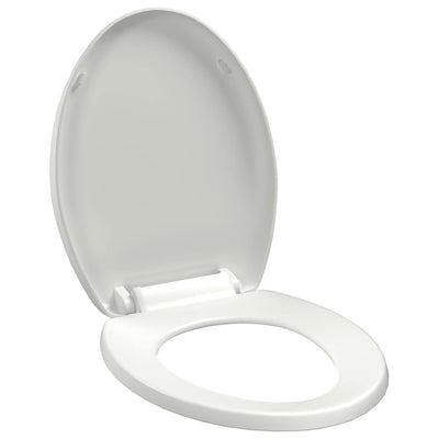 Asiento de inodoro Vidaxl de cierre suave con diseño de liberación rápida blanca