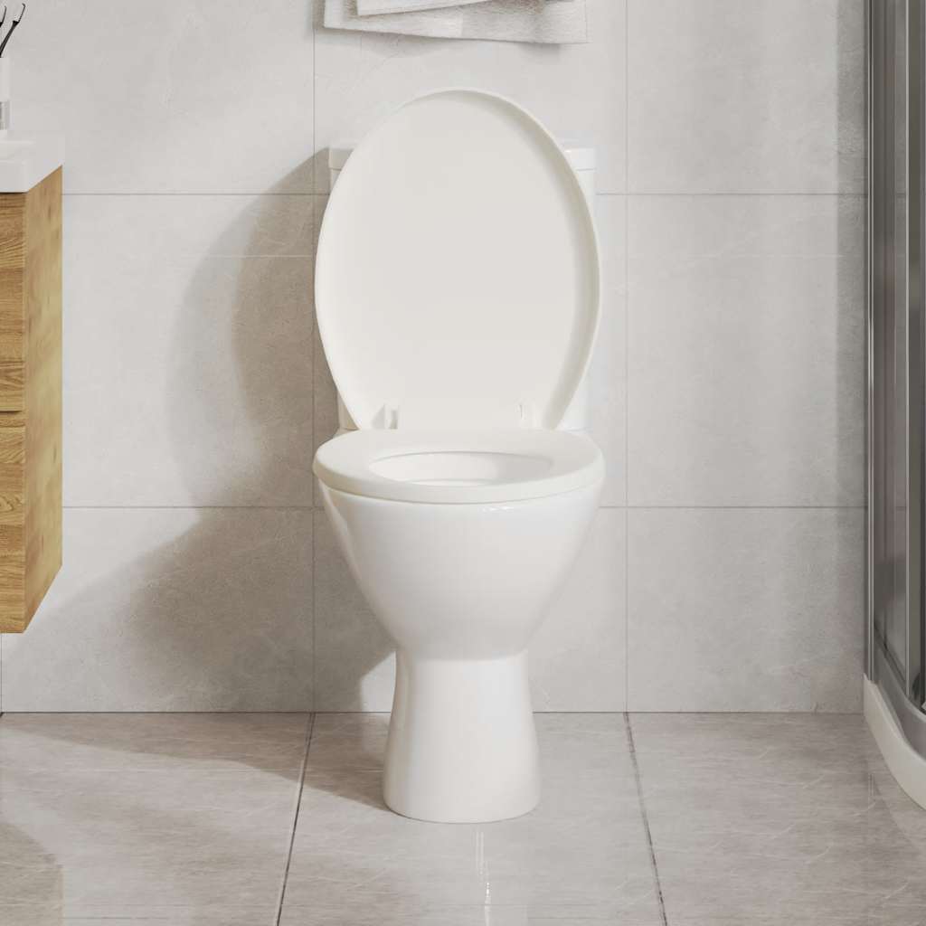 Vidaxl toiletbril soft-close met quick-release ontwerp wit