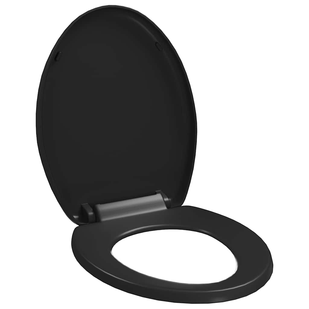 Vidaxl Sedile del toilette morbido con design a rilascio rapido nero