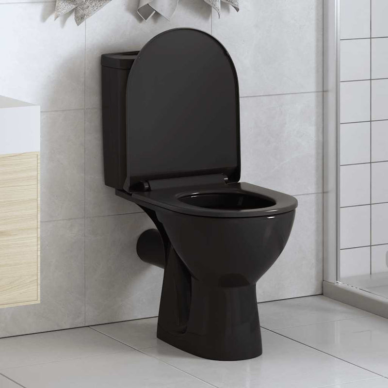 Vidaxl Sedile del toilette morbido con design a rilascio rapido nero