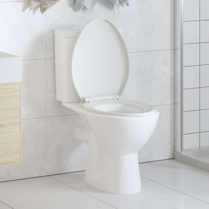 Vidaxl toiletbril soft-close met quick-release ontwerp wit