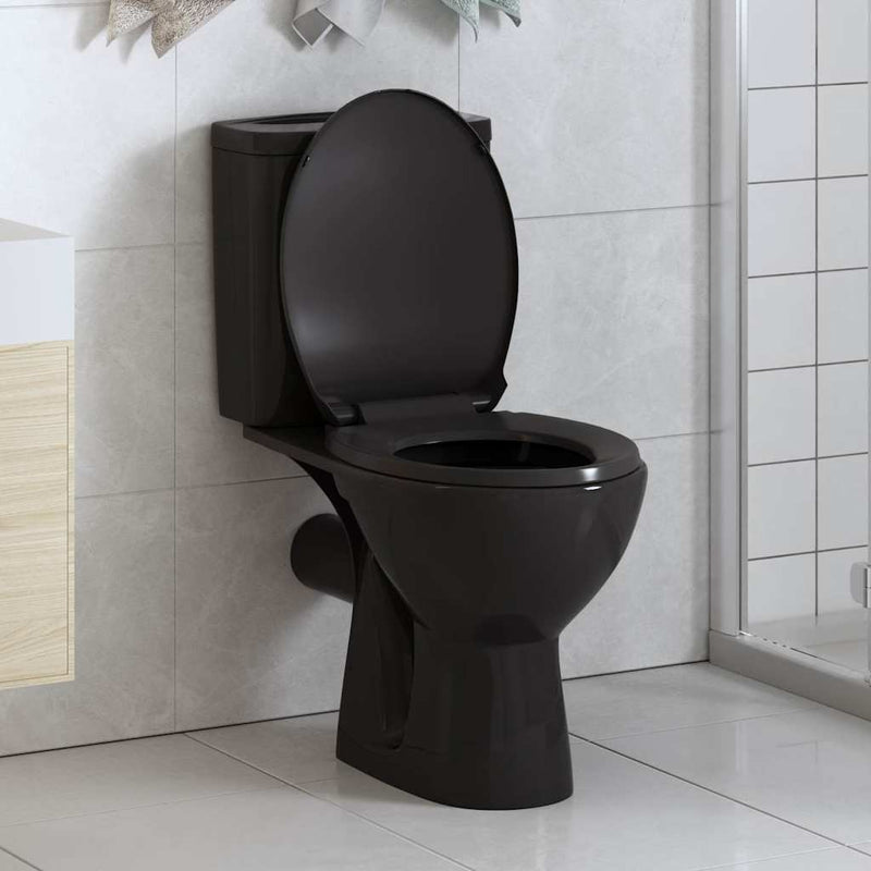 Asiento de inodoro Vidaxl de cierre suave con diseño de liberación rápida