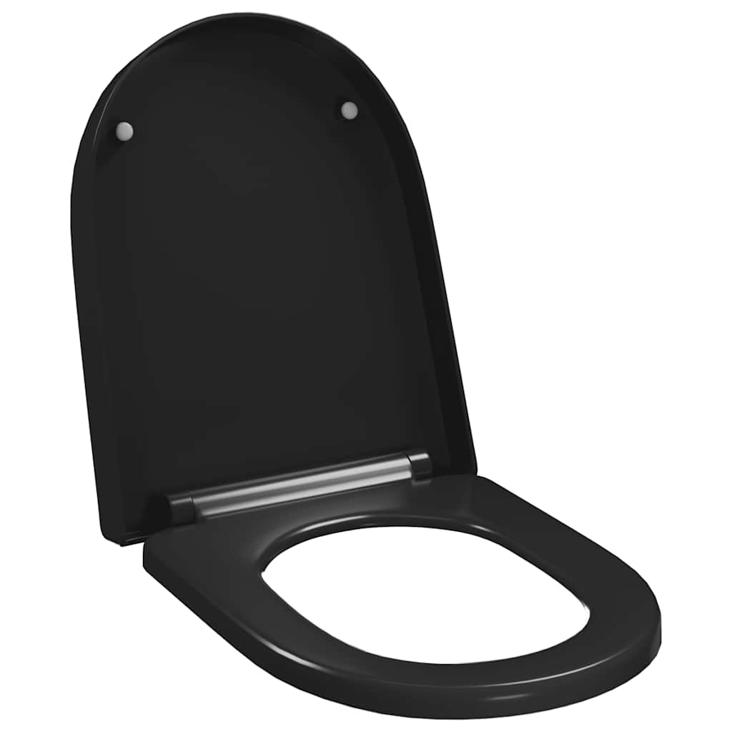 Vidaxl Sedile del toilette morbido con design a rilascio rapido nero