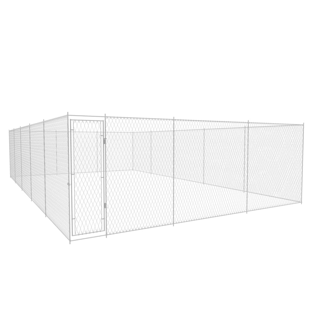 VidaXL Hondenkennel voor buiten 950x570x185 cm gegalvaniseerd staal